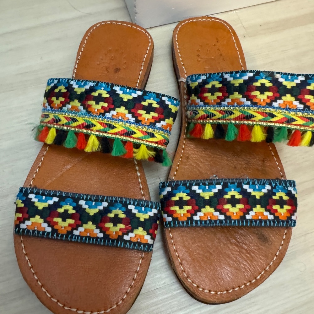 Colorful Embroidered Women's Sandals